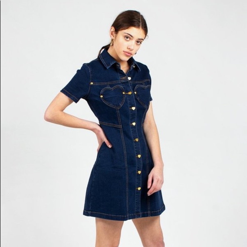 SOLD Lazy Oaf Sweetheart Denim Dress